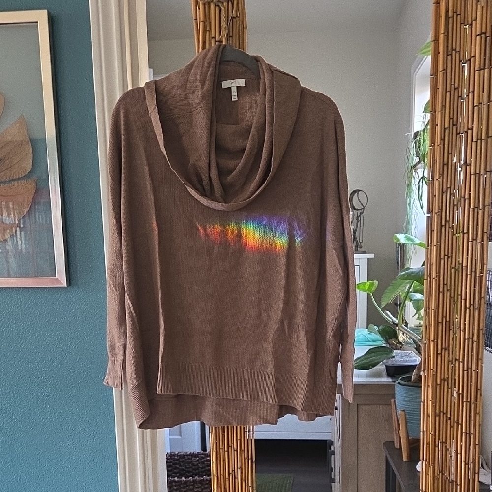 Joie Brown Cowl Neck Sweater